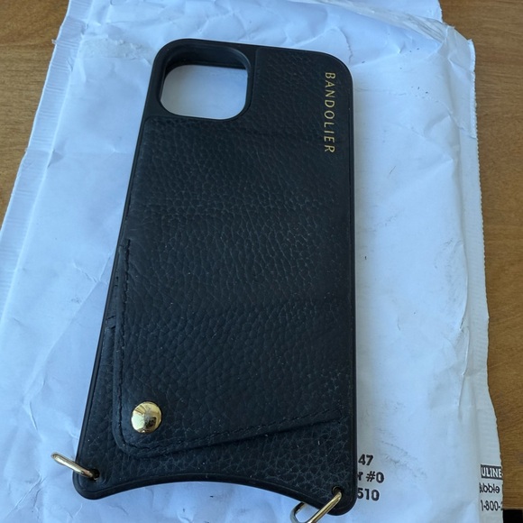 Bandolier IPhone 13 Black Leather Emma Phone Case (Case only) - Picture 1 of 2